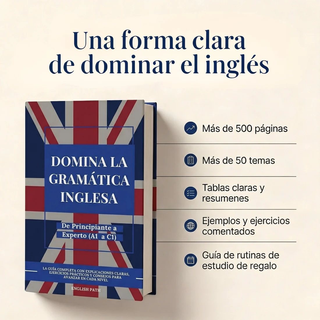 Más de 500 páginas y más de 50 temas de gramática inglesa